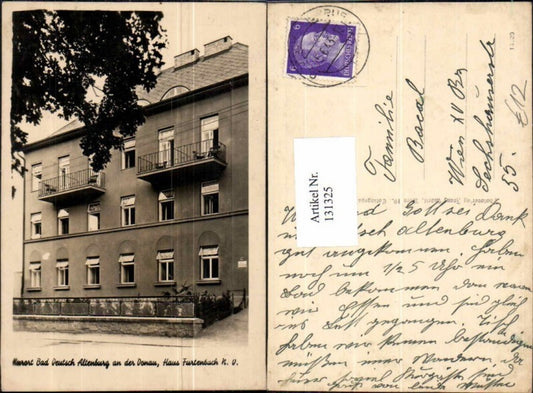 131325,Deutsch Altenburg Carnuntum Haus Furtenbach Strassenpartie Detail 1943