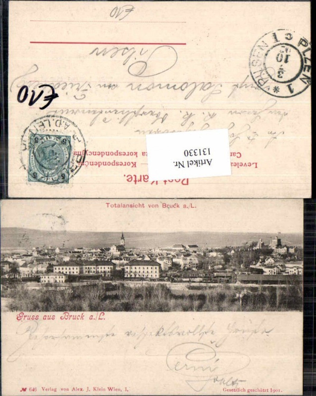 131330,Gruss aus Bruck a.d. Leitha 1902