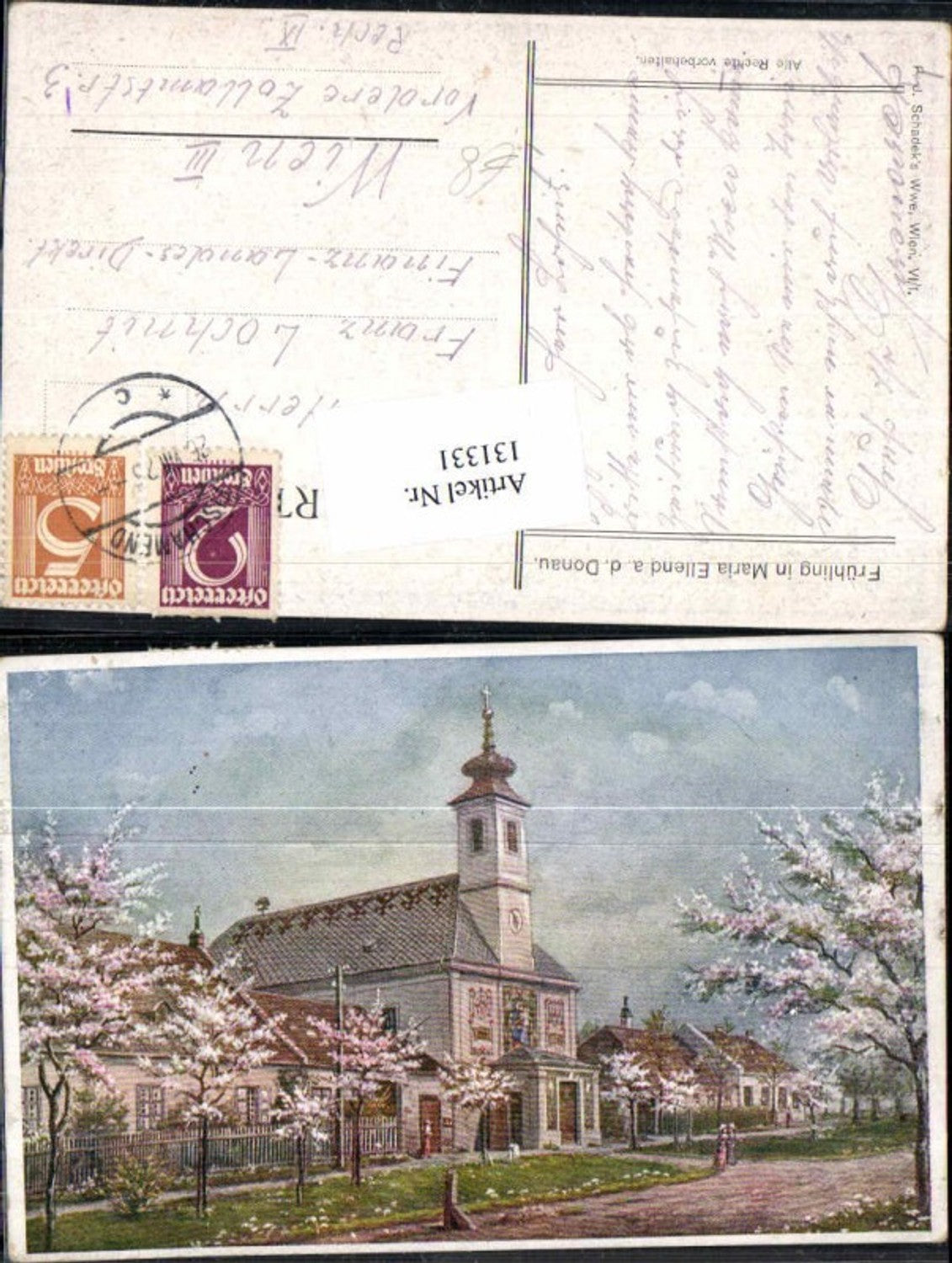 131331,Frühling in Maria Ellend a.d. Donau Kirche