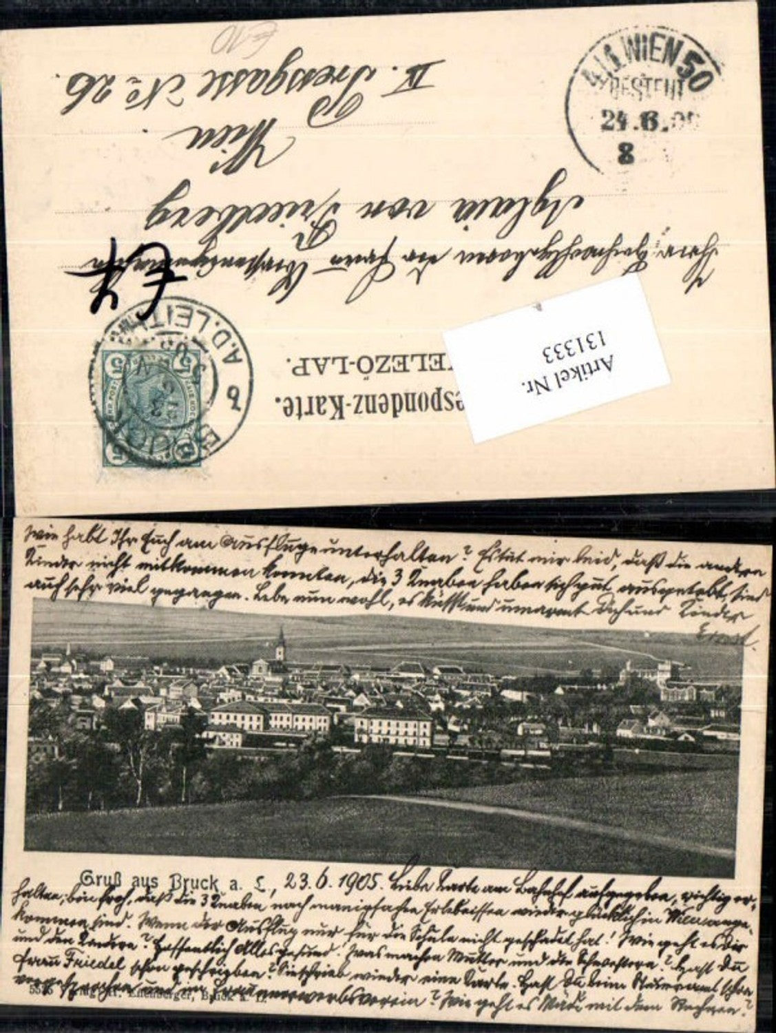 131333,Gruss aus Bruck a.d. Leitha 1905