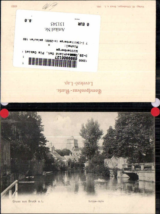 131345,Gruss aus Bruck a.d. Leitha Schloss Idylle 1905