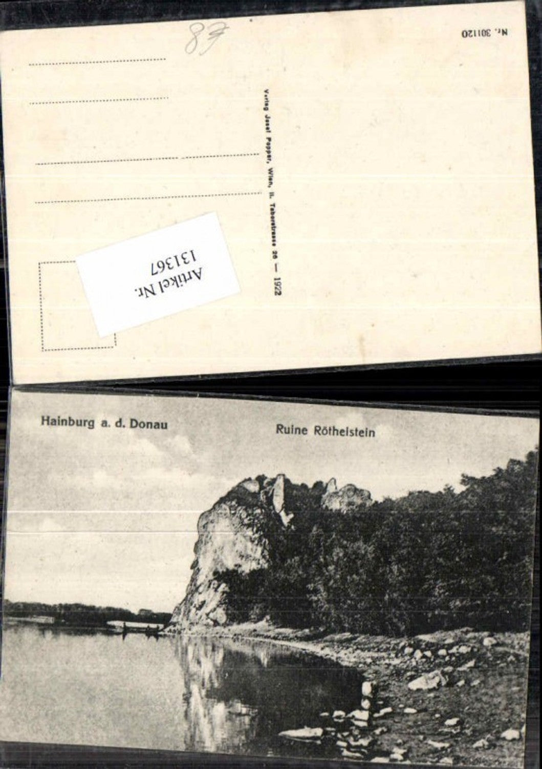 131367,Hainburg a.d. Donau Ruine Röthelstein 1922