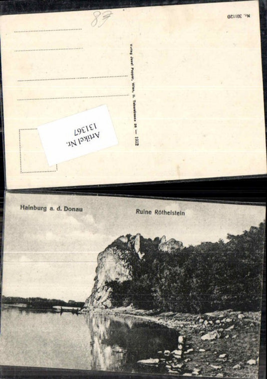 131367,Hainburg a.d. Donau Ruine Röthelstein 1922