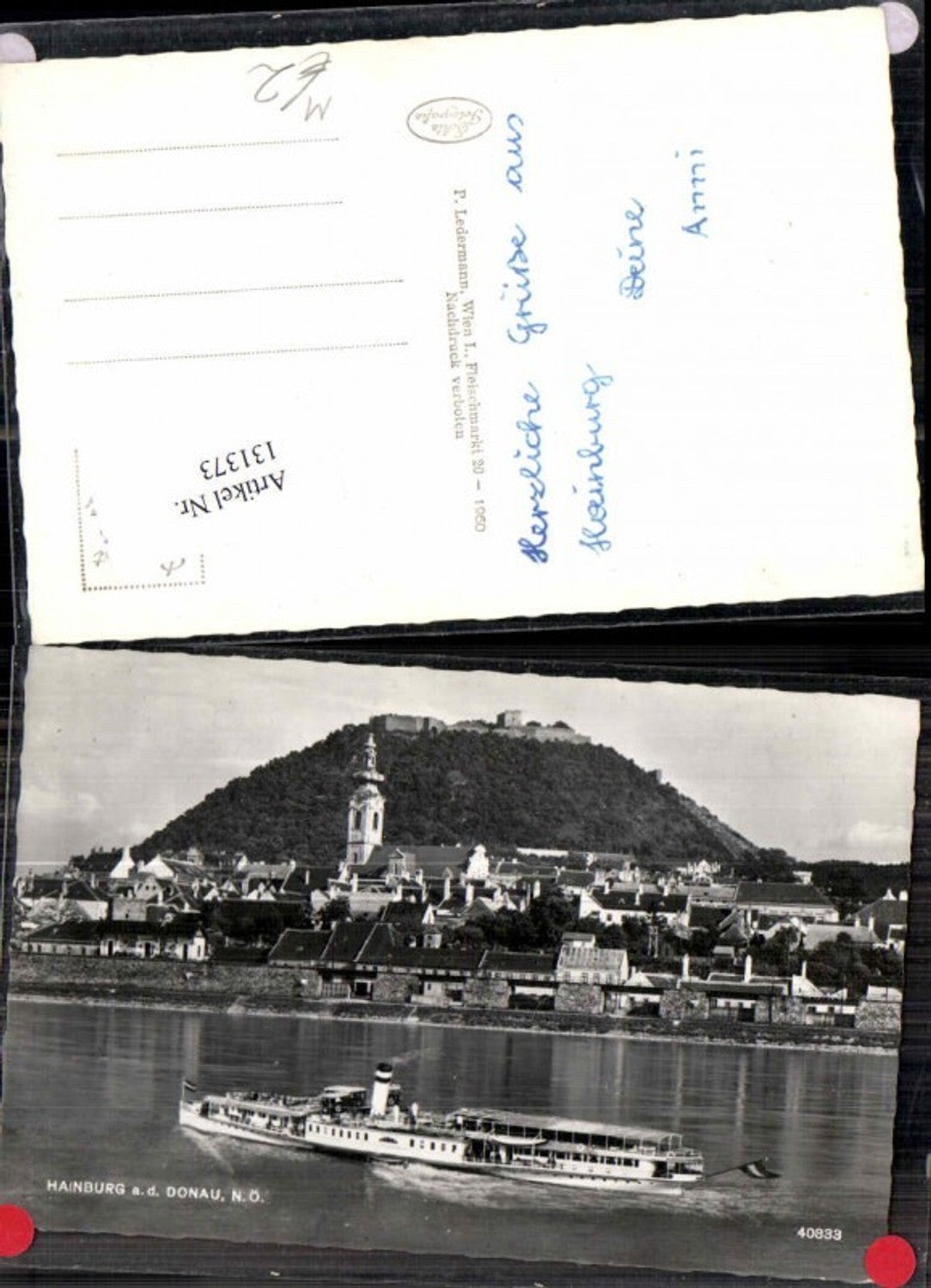 131373,Hainburg a.d. Donau Dampfer am Fluss