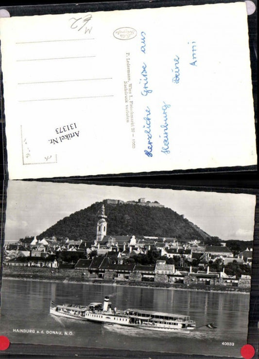 131373,Hainburg a.d. Donau Dampfer am Fluss