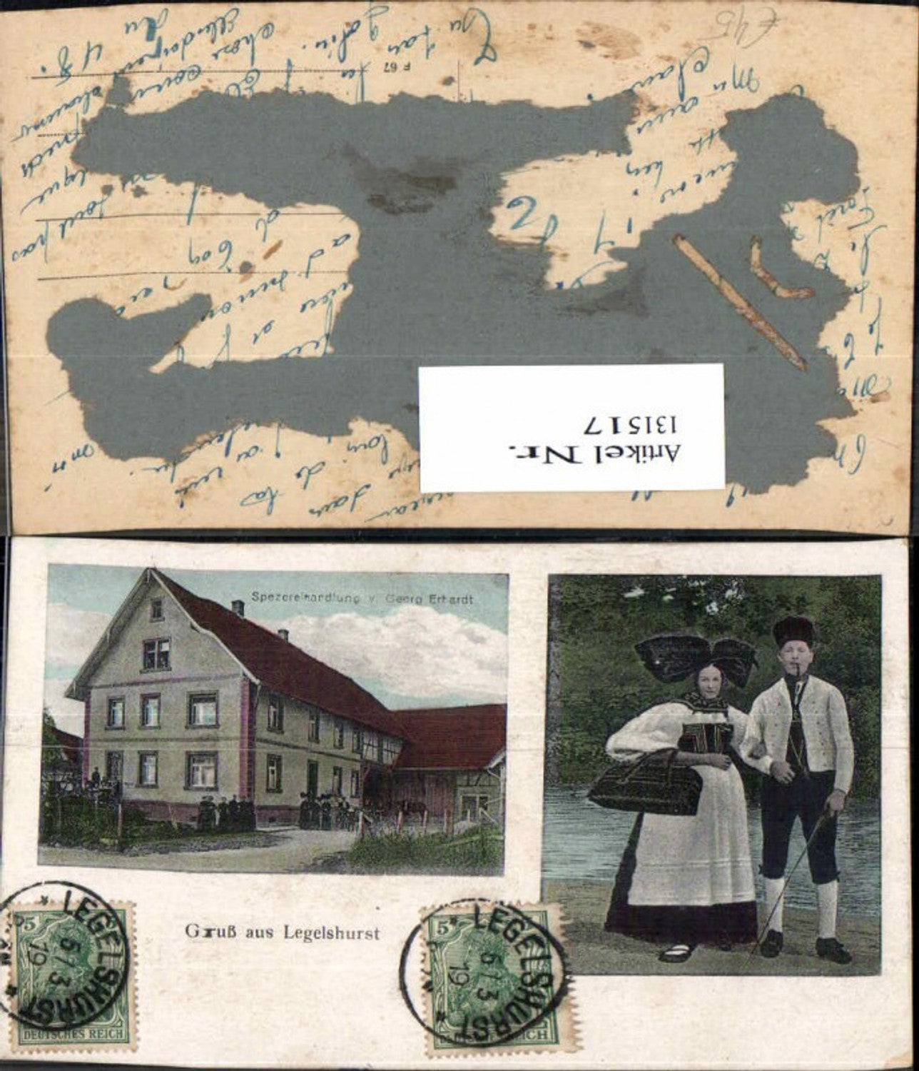 131517,Gruss aus Legelshurst bei Willstätt Spezereihandlung Georg Erhardt