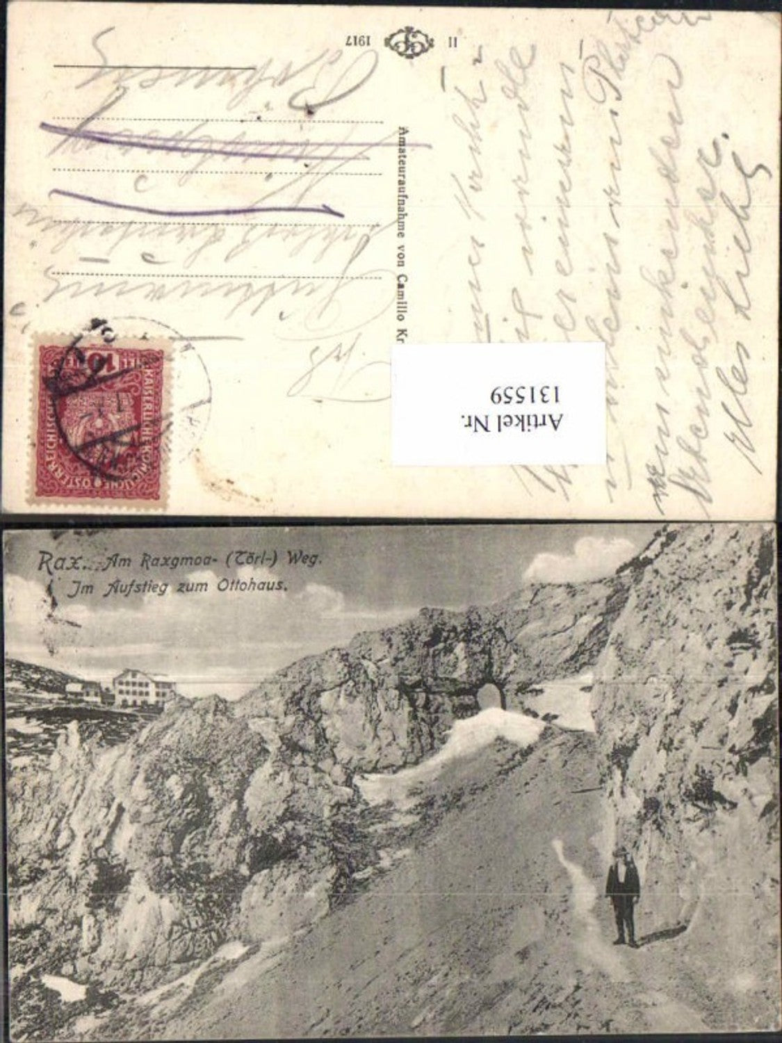 131559,Rax Reichenau Aufstieg zum Ottohaus 1917