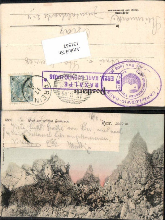 131567,Rax Reichenau Grat am wilden gamseck pub Ledermann Nr 5889