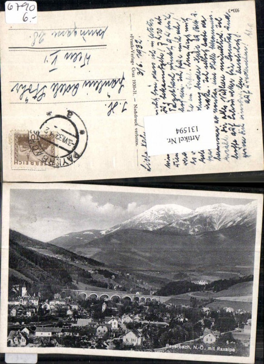 131594,Payerbach m. Südbahn Viadukt
