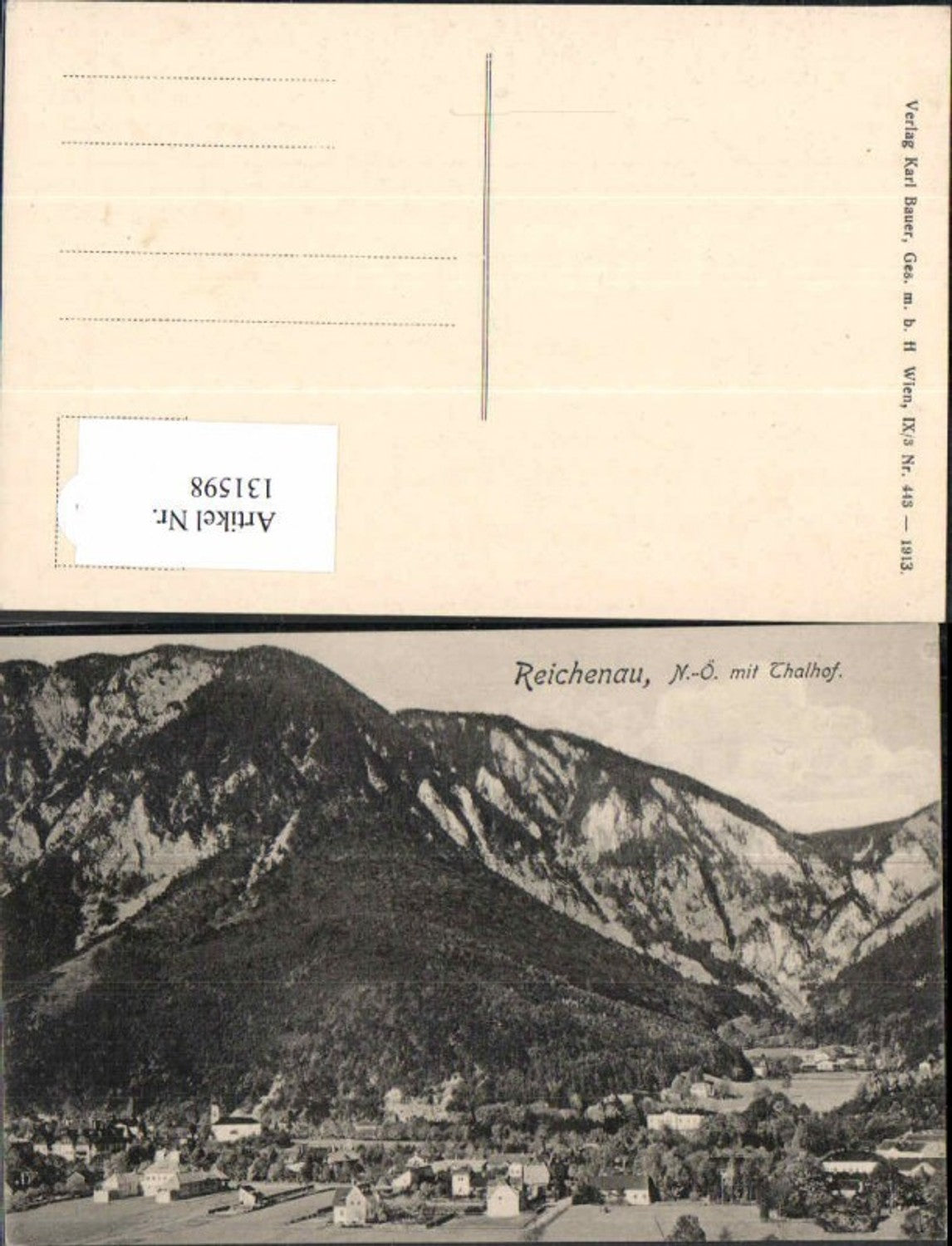 131598,Reichenau a.d. Rax m. Thahof 1912