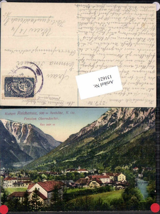 131621,Reichenau a.d. Rax Pension Oberndorfer 1914