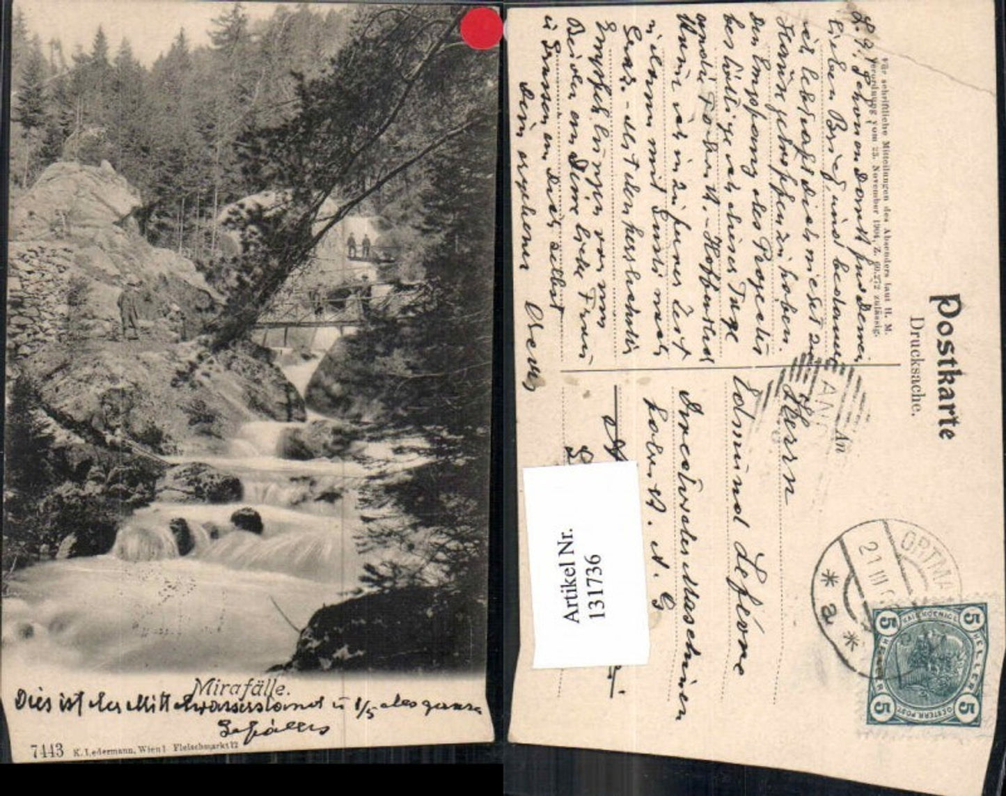 131736,Mirafall Mirafälle bei Pernitz Muggendorf Weissenbach a.d. Triesting