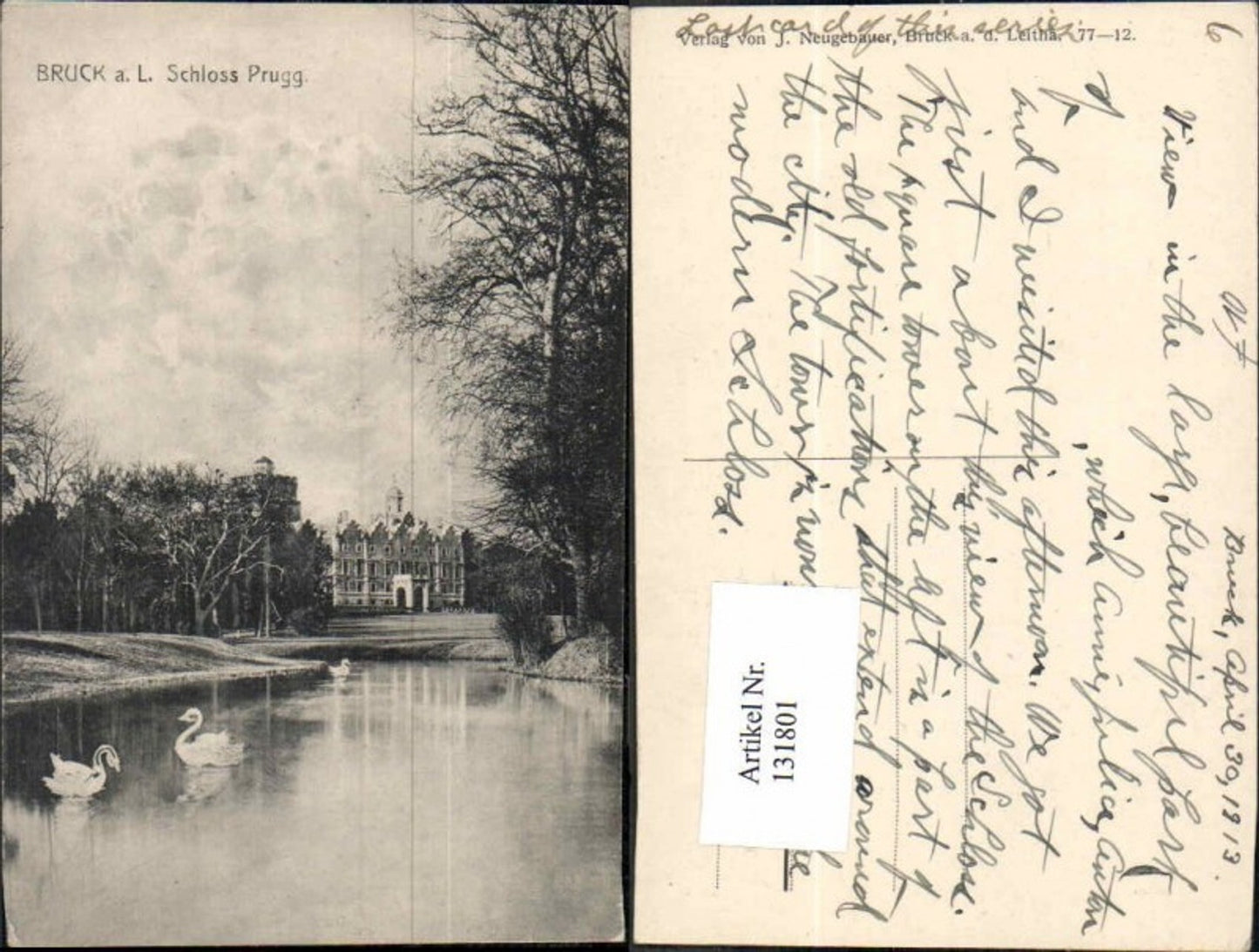 131801,Bruck a.d. Leitha Schloss Prugg Partie 1911