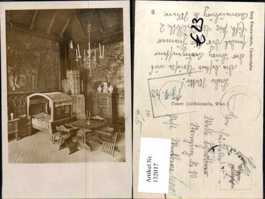 132017,Burg Kreuzenstein bei Korneuburg Feldpost Füstenstube