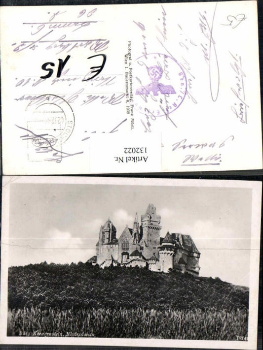 132022,Burg Kreuzenstein Niederdonau 1942 Feldpost