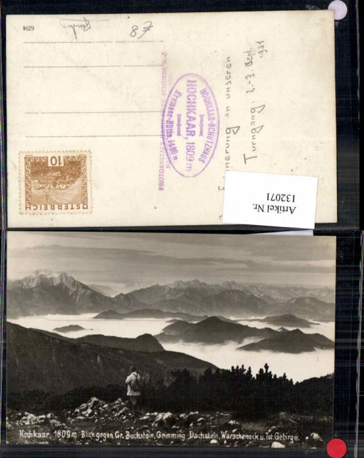 132071,Hochkaar Hochkar bei Göstling a.d. Ybbs 1931