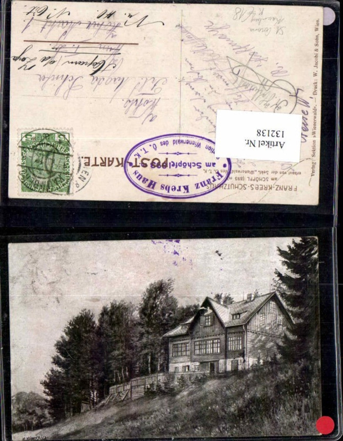 132138,H. Klingsbögl Franz Krebs Schutzhaus am Schöpfl St Corona Laaben Wienerwald