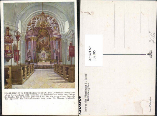 132185,St Jacob Kirche Innen Kaltenleutgeben sign Hans Fink