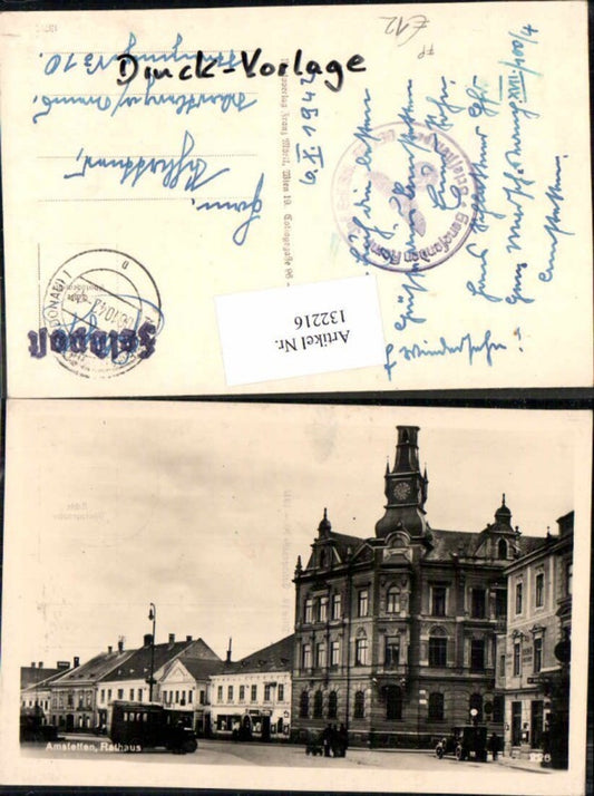 132216,Amstetten Rathaus Partie 1942 Feldpost
