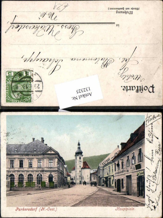 132325,Tolle AK Purkersdorf bei Wien Gasdhaus zum Adler Hauptplatz 1905