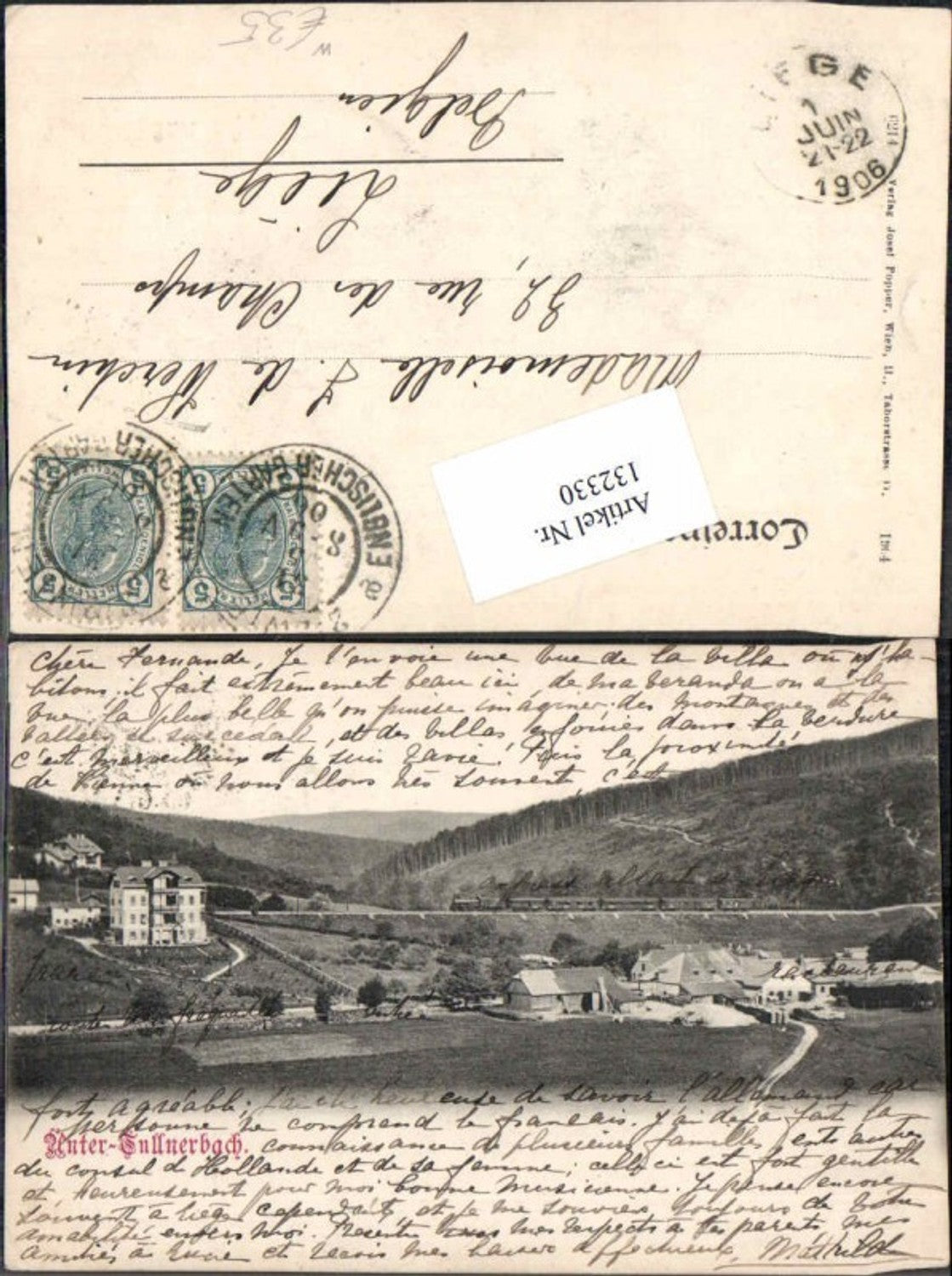 132330,Untertullnerbach bei Unter  Tullnerbach Pressbaum 1900 seltene AK