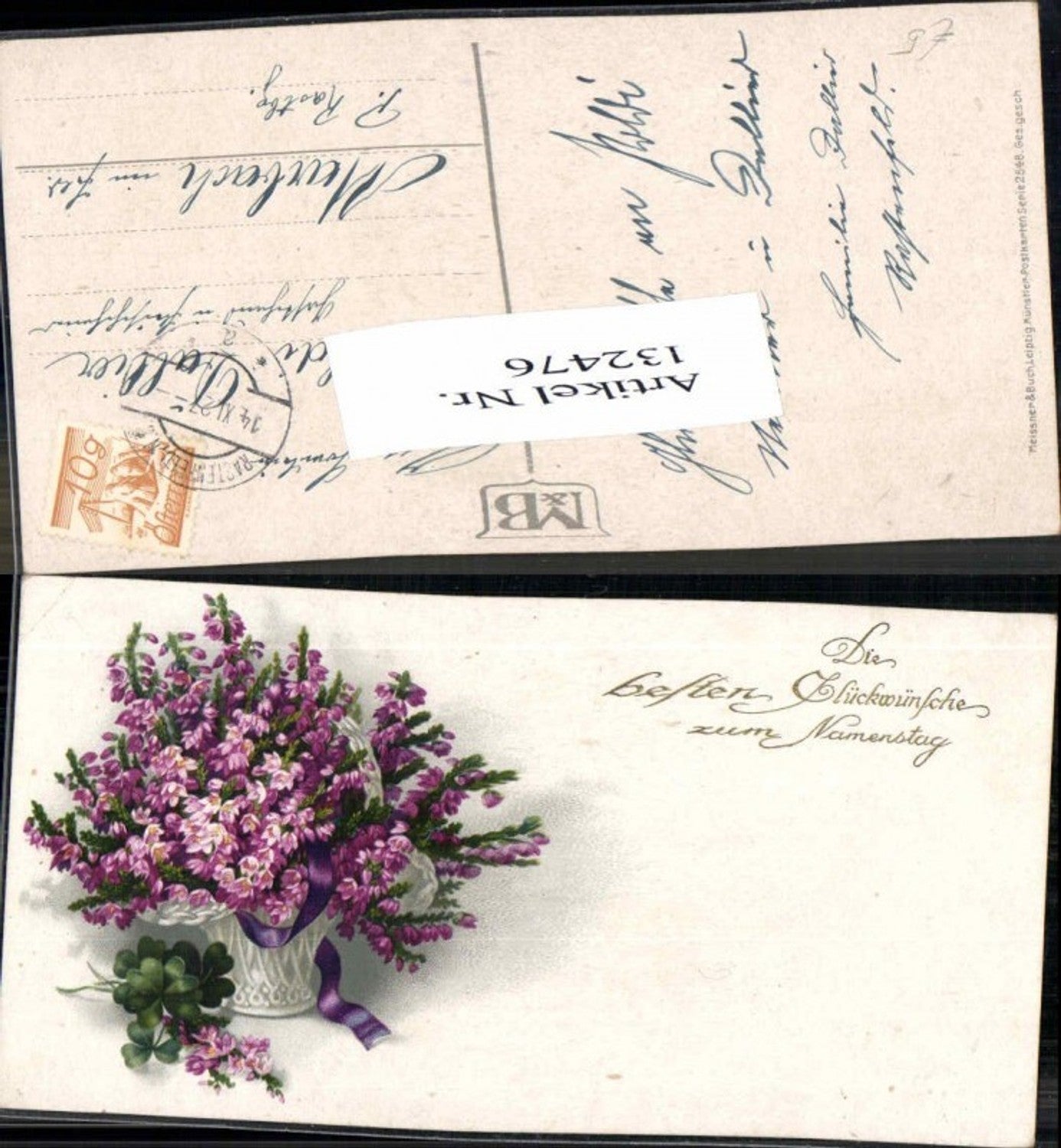 132476,Meissner & Buch Leipzig 2548 Namenstag Blumen