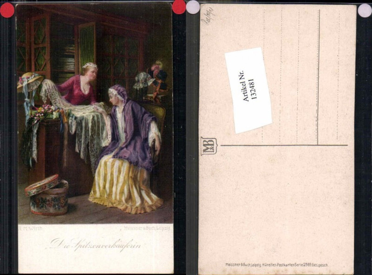 132481,Meissner & Buch Leipzig 2569 A.M. Wirth Spitzenverkäuferin