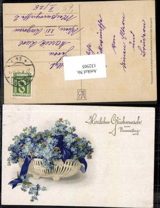 132505,Meissner & Buch Leipzig 2285 Namenstag Blumen Veilchen