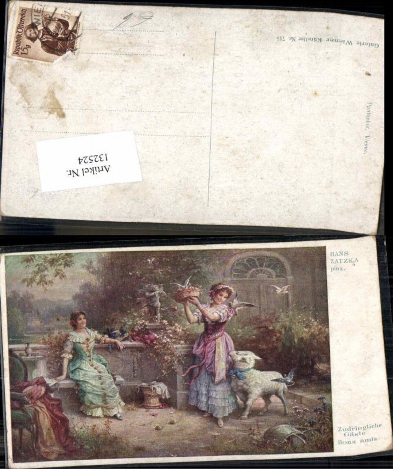 132524,Hans Zatzka Zudringliche Gäste Schaf Frauen