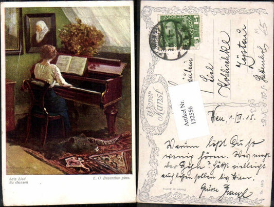 132556,E.O. Braunthal Sein Lied Frau am Klavier B.K.W.I 1675