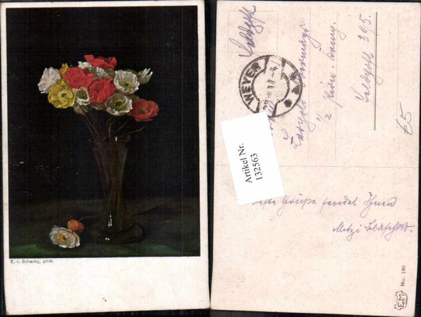 132563,E.v. Schacky Blumen