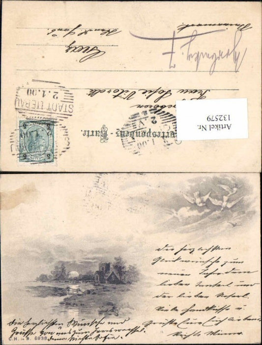 132579,Künstlerkarte Vögel pub C.H. in B. Bayern 6938