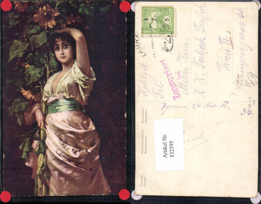 132595,Sichel sign. Sonneblume Zensur Feldpost