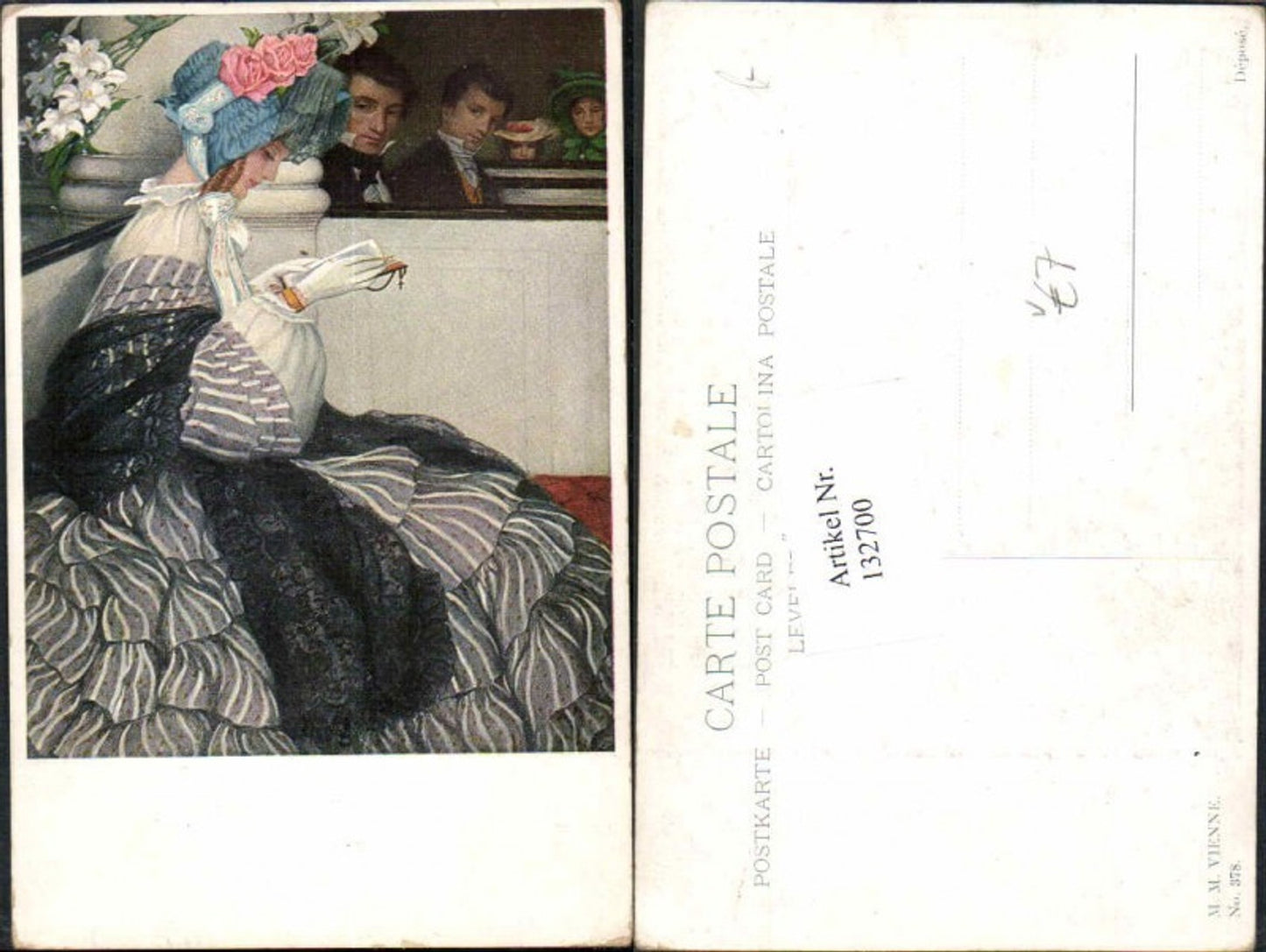 132700,M. Munk Vienne Ethel Franklin Betts unsigniert Frau liest