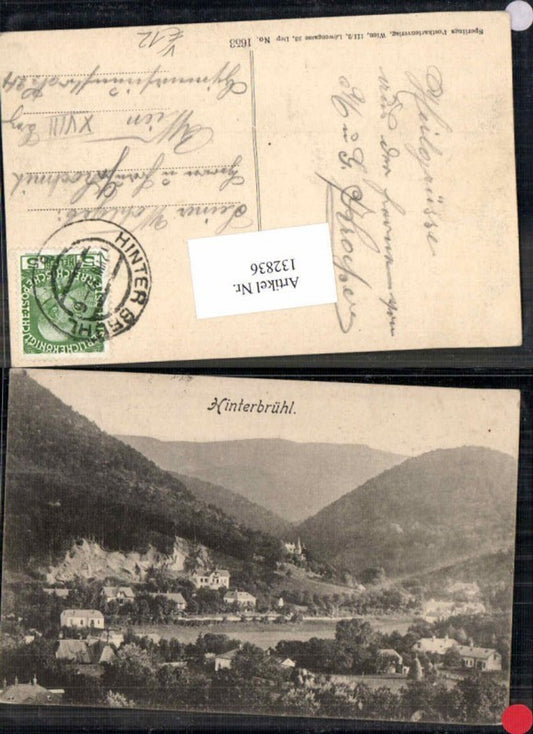 132836,Hinterbrühl bei Mödling Teilansicht 1910 pub Sperling 1653