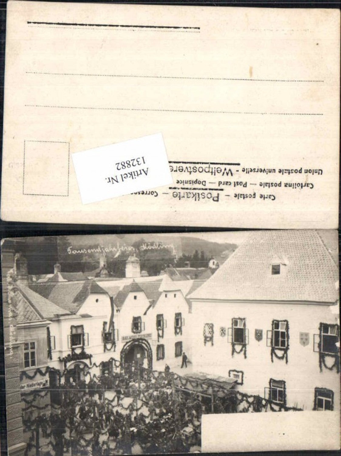 132882,FotoAK Mödling Tausendjahrfeier vor Tischlerei