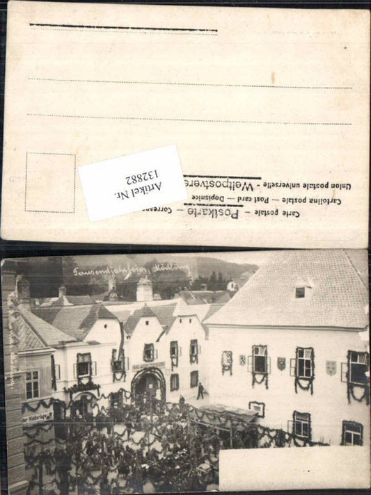 132882,FotoAK Mödling Tausendjahrfeier vor Tischlerei