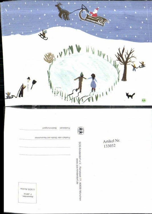 133032,SOS Kinderdorf handgemalt Weihnachtsmann