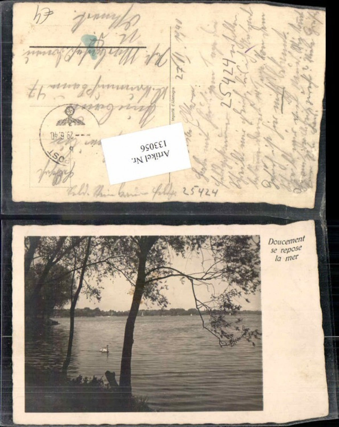 133056,Doucement se repose la mer Feldpost