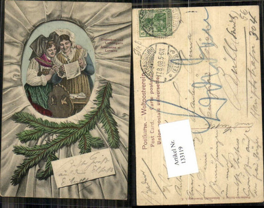 133119,Elsass Strassburg Lothringerin Trachten Typen Elsässerin Strassburg