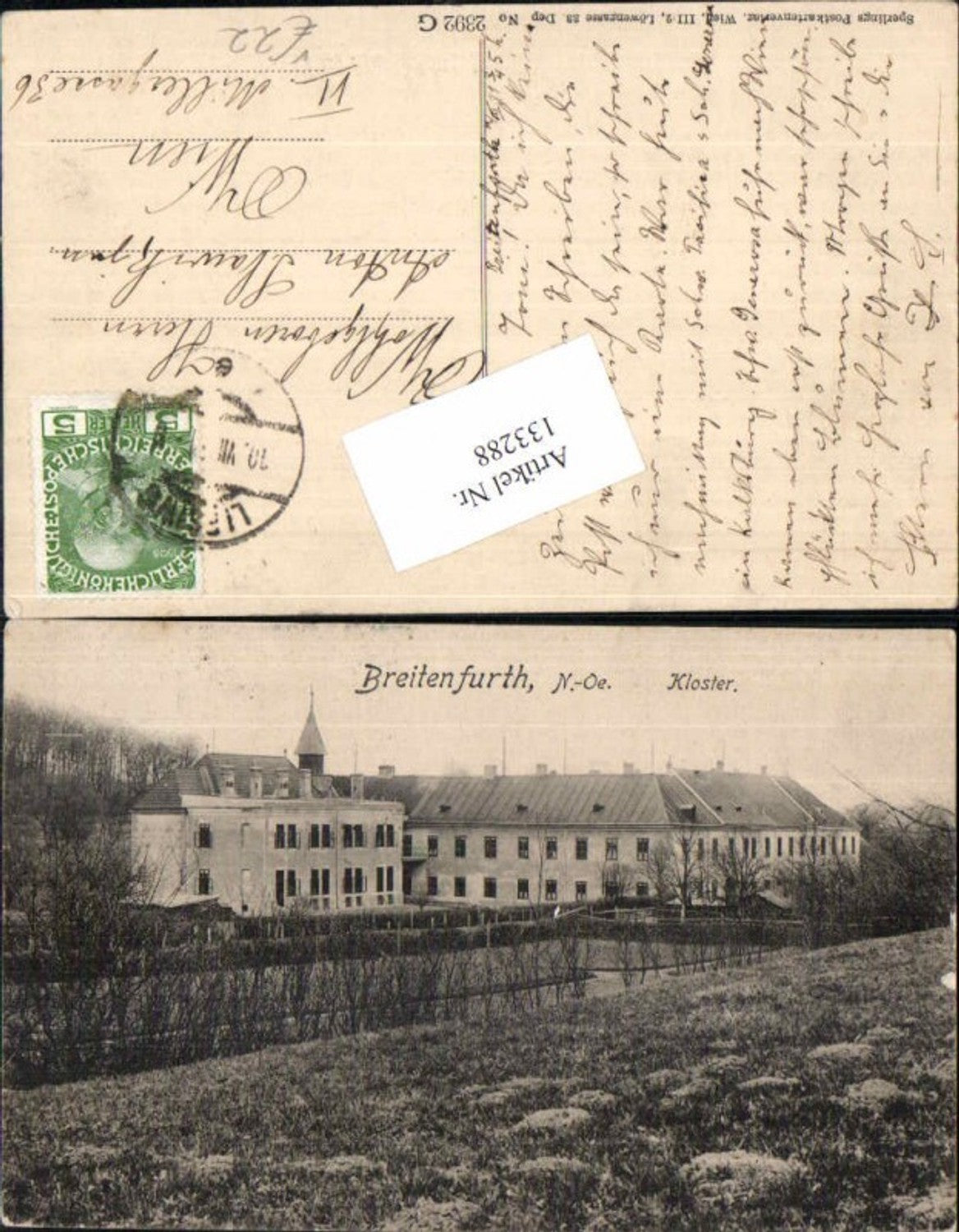 133288,Breitenfurth Breitenfurt bei Wien Kloster 1910 pub Sperling 2392G