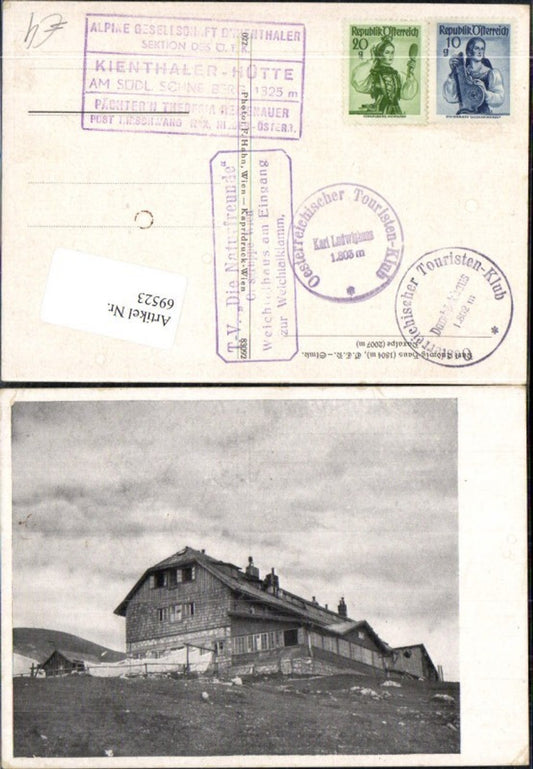 69523,Foto AK Kienthaler Hütte Schneeberg Puchberg