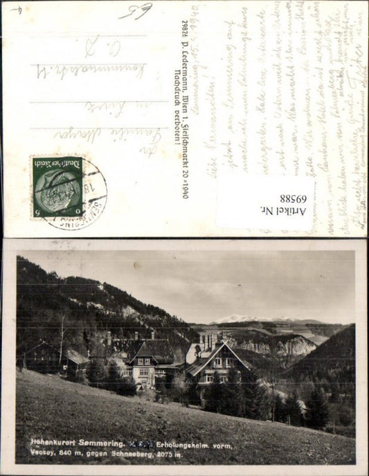 69588,Höhenkurort Semmering Erholungsheim Schneeberg Puchberg