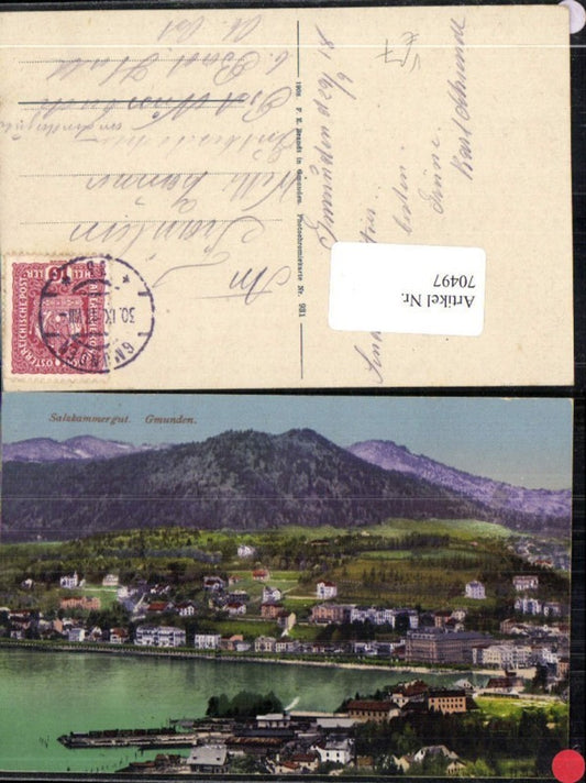 70497,Salzkammergut Gmunden Ortsansicht pub F.E. Brandt 931