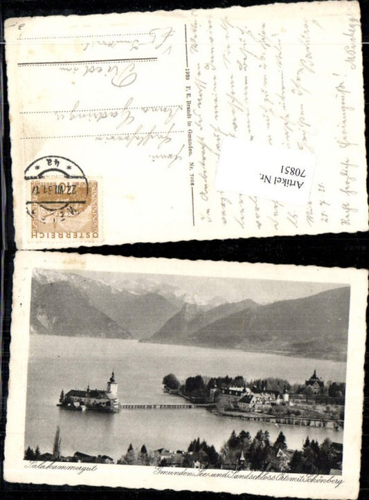 70851,,Salzkammergut Gmunden mit Schloss Ort pub F.E. Brandt 7006