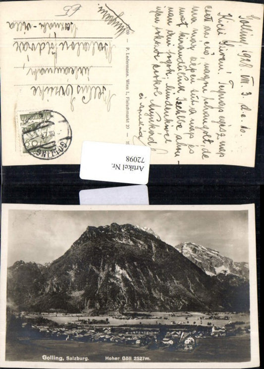 72098,Golling Hoher Göll Ortsansicht 1928