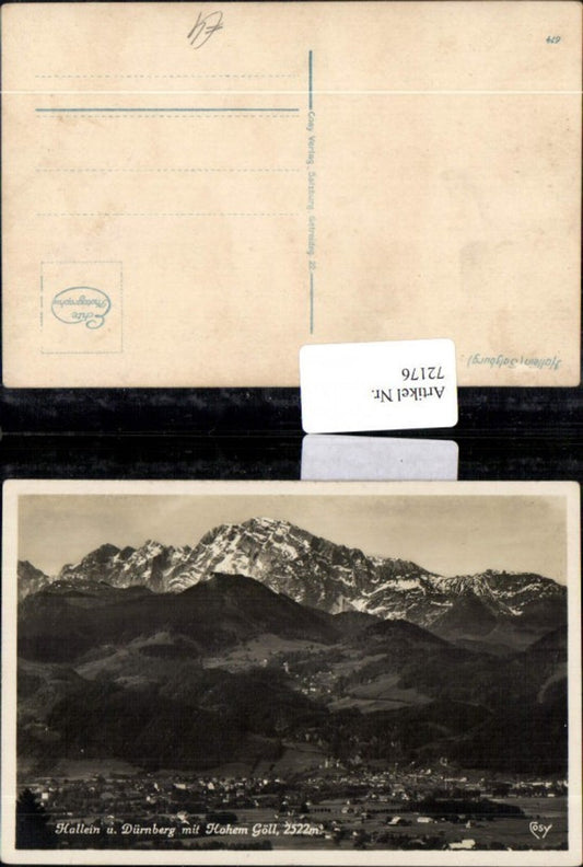 72176,Hallein u. Dürnberg mit Hohen Göll