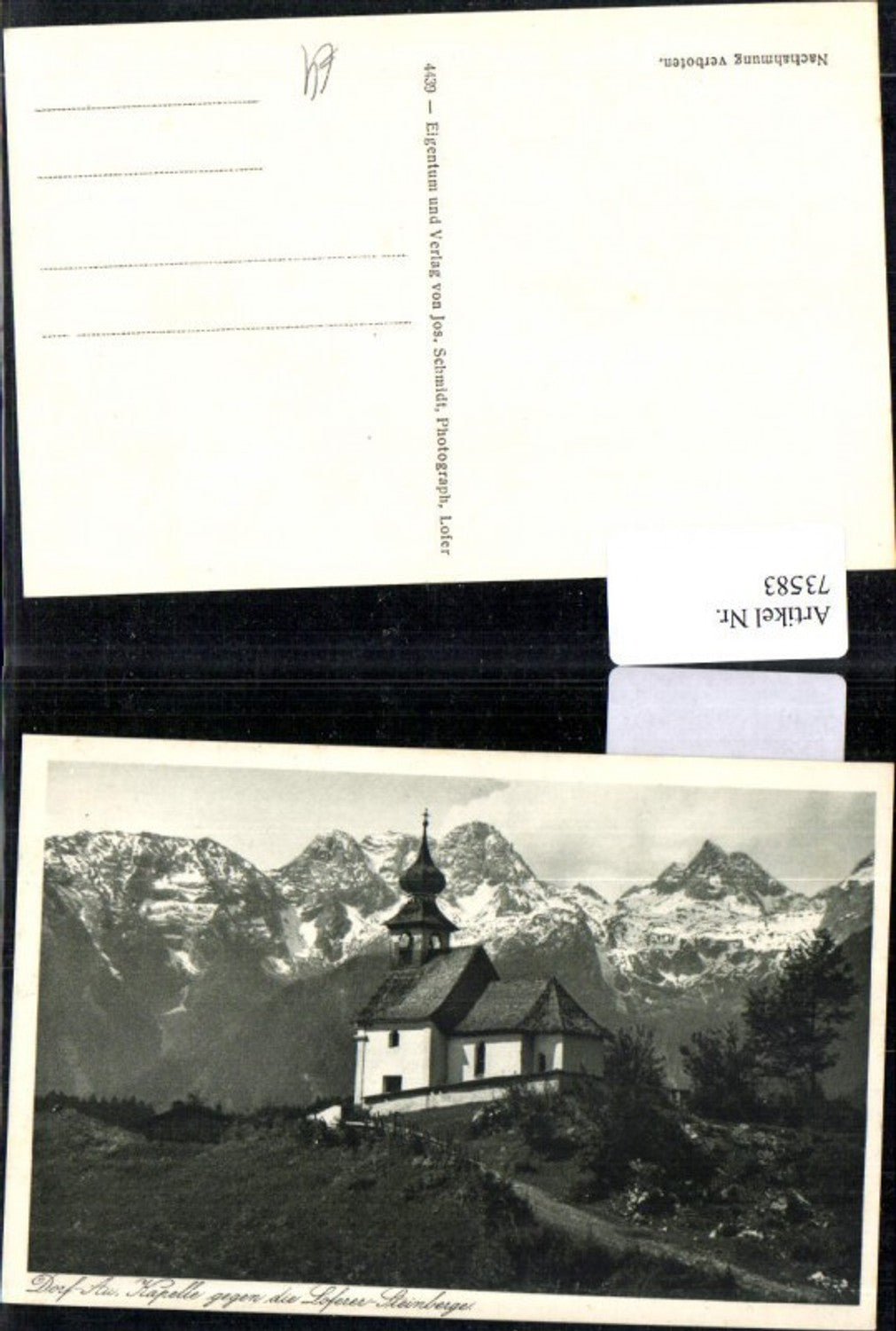 73583,Dorf Au Kapelle gegen die Loferer Steinberge Lofer