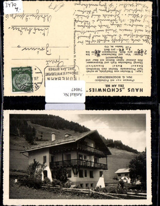 74047,Foto AK Haus Schönwies in Zell am See Detailansicht