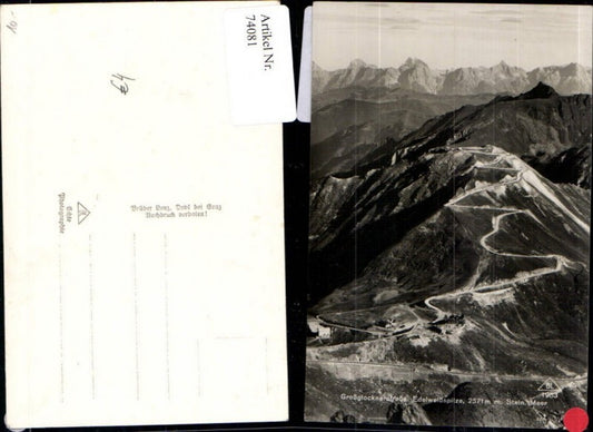 74081,Foto AK Großglocknerstraße Edelweißspitze Großglockner Heiligenblut
